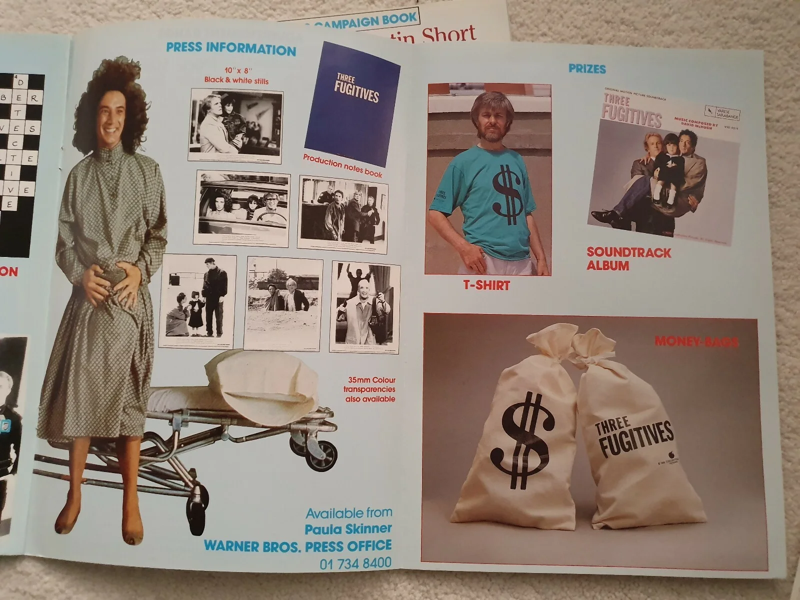 THREE FUGITIVES - TWO ORIGINAL 1987 UK PRESSBOOKS - NICK NOLTE, MARTIN SHORT, изображение 3