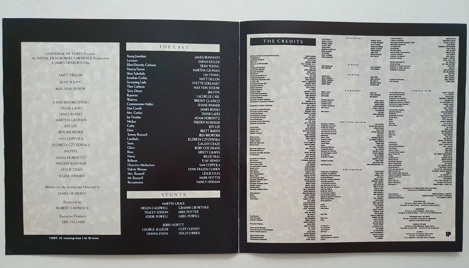 A KISS BEFORE DYING - VINTAGE PRESS AD SHEET & SYNOPSIS BOOKLET - MATT DILLON, image 4