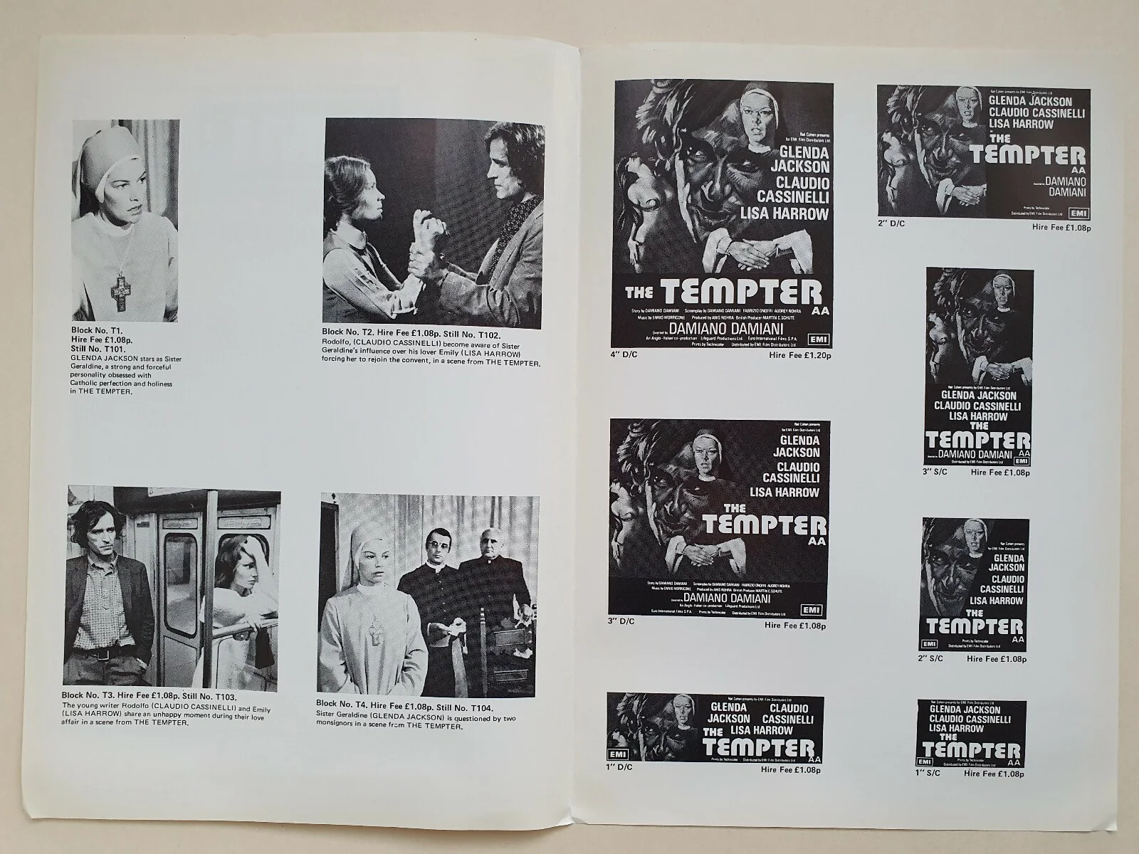 THE TEMPTER - VINTAGE ORIGINAL UK PRESSBOOK & SYNOPSIS - GLENDA JACKSON 1974, image 2