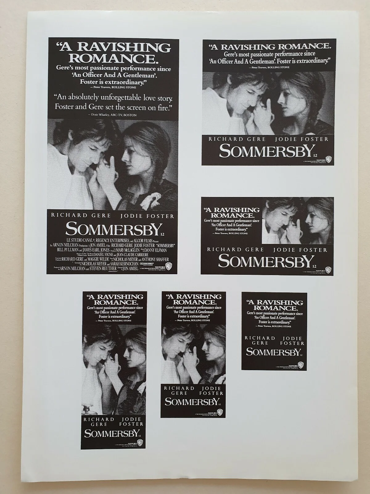 SOMMERSBY - VINTAGE PRESS AD SHEET & SYNOPSIS BOOKLET - GERE, JODIE FOSTER, image 4