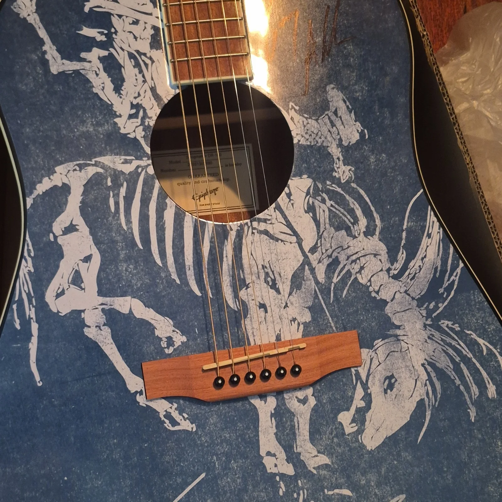 Epiphone Guitar Autographed by Gary Allan Authenticated by Graphic Guitar Guys, image 4