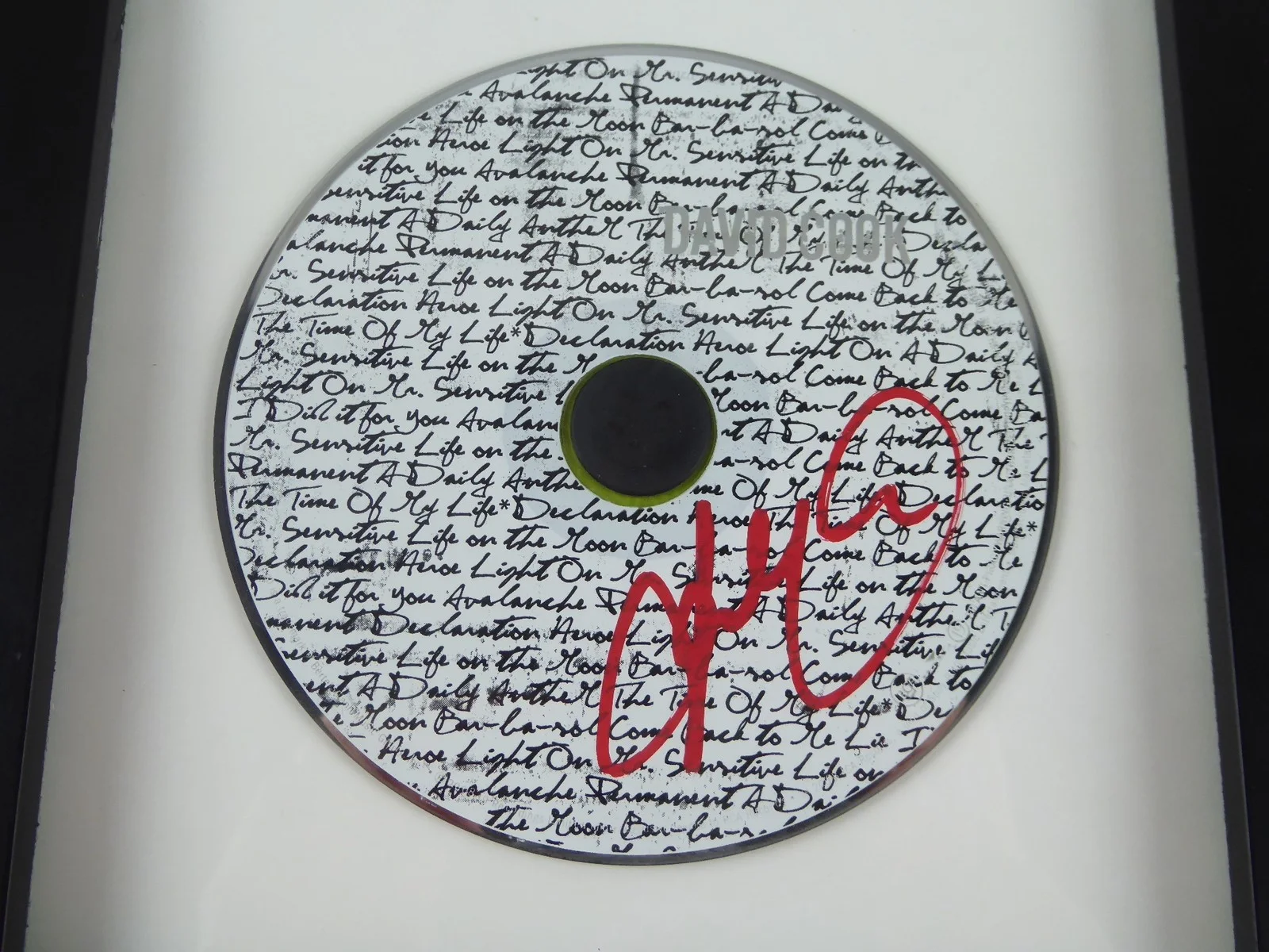 David Cook Signed Autographed Framed Display Matted CD W/Cover, image 2