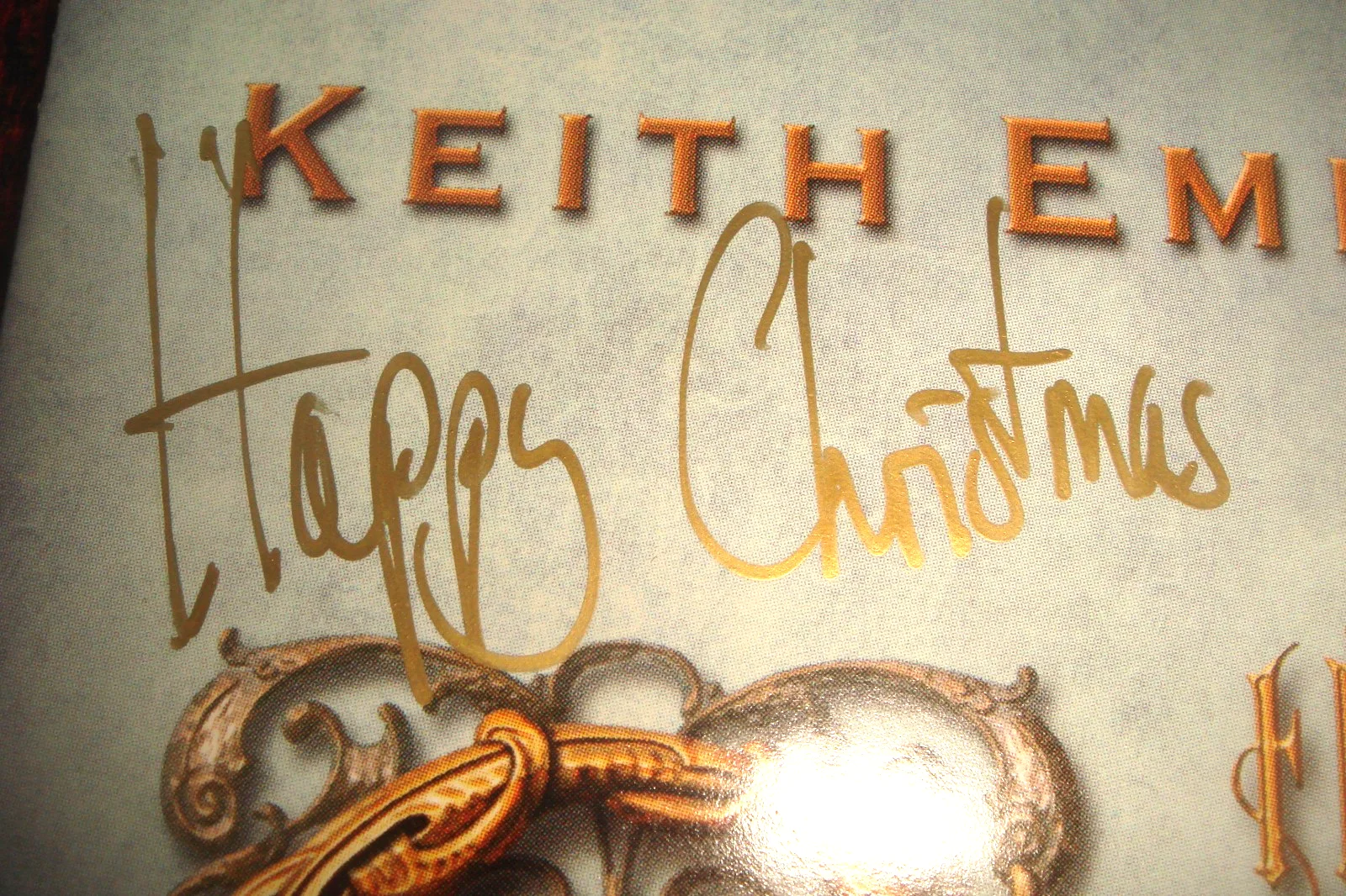 KEITH EMERSON OF EMERSON LAKE & PALMER AUTOGRAPH RIP signed CHRISTMAS ALBUM CD, изображение 3