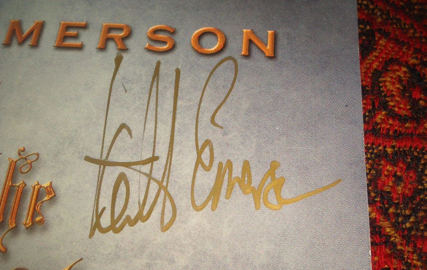 KEITH EMERSON OF EMERSON LAKE & PALMER AUTOGRAPH RIP signed CHRISTMAS ALBUM CD, изображение 4