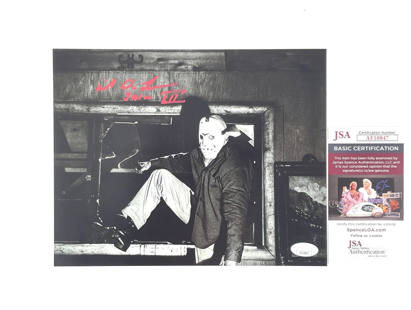 Mike DeLuna — Mike DeLuna Signed Jason Voorhees 8x10 Photo Friday The 13th Part 3 Autographed