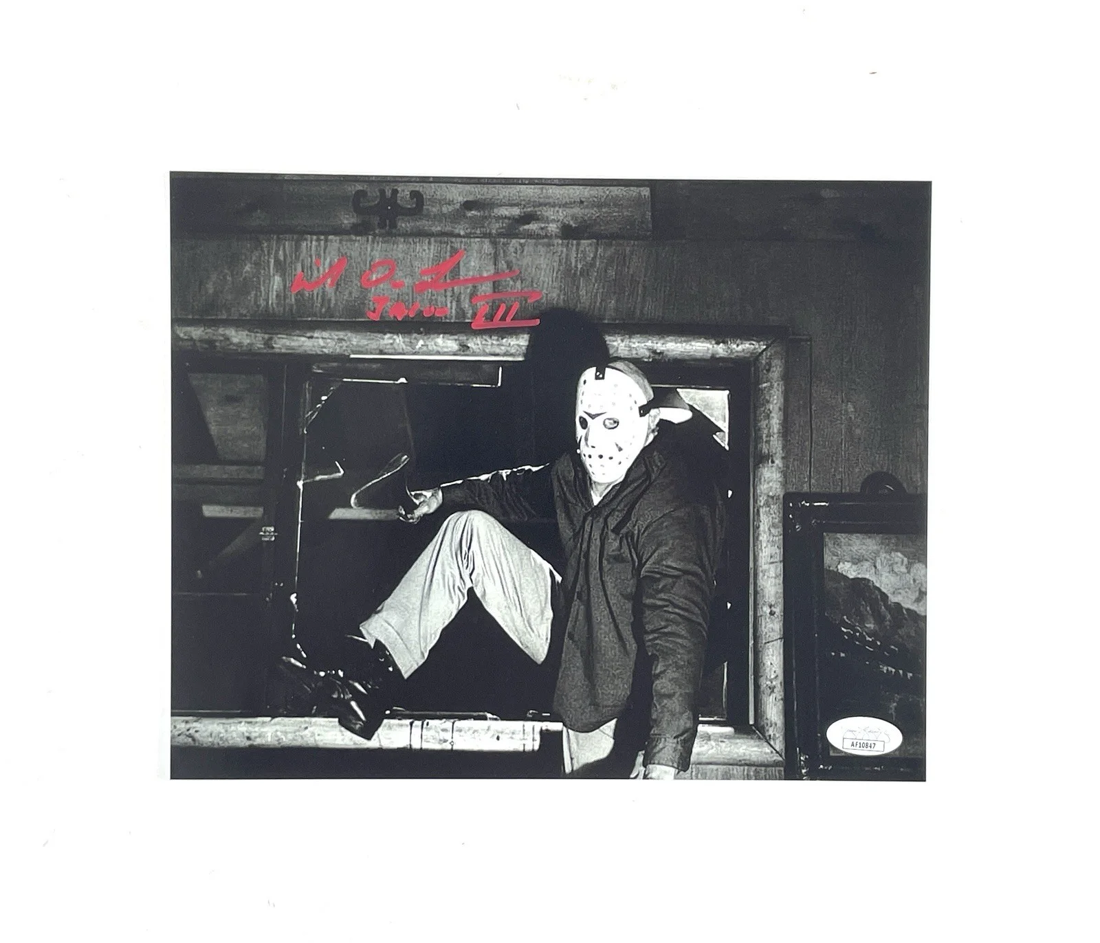 Mike DeLuna — Mike DeLuna Signed Jason Voorhees 8x10 Photo Friday The 13th Part 3 Autographed, изображение 2