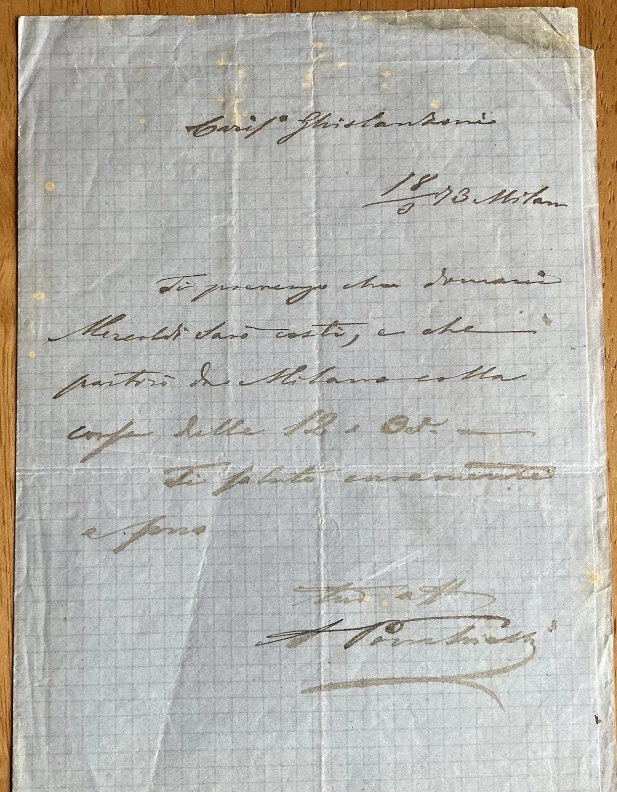 Italian Opera Singer Alessandro Polo Autograph Letter, image 3