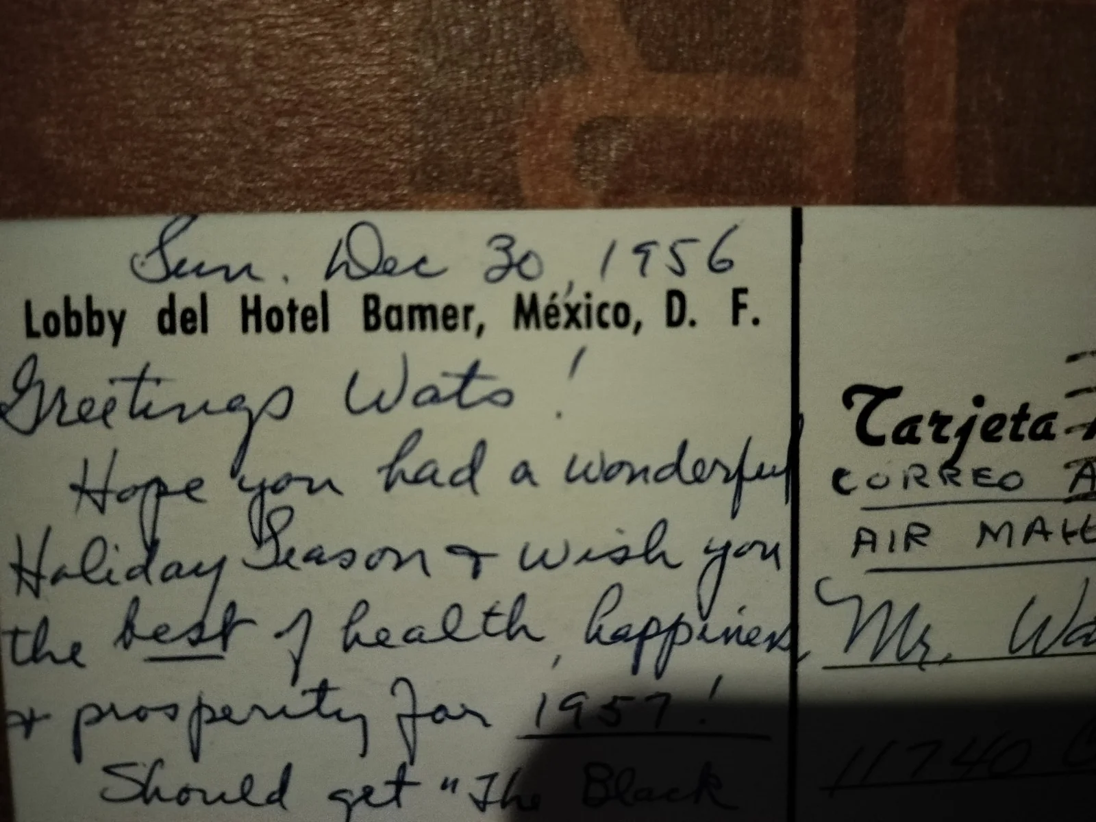 Richard Denning — Richard denning 2 handwritten postcards the black Scorpion, image 3