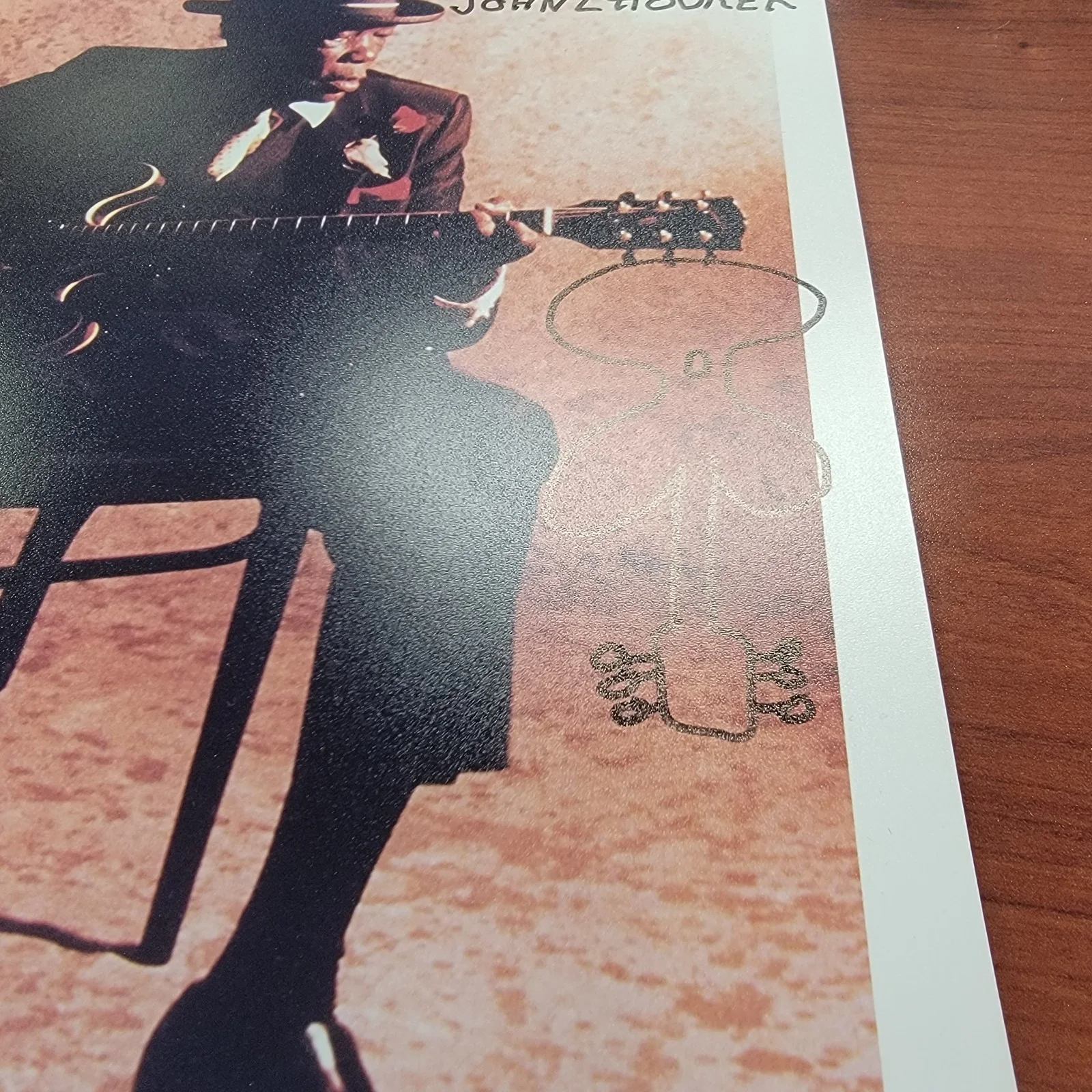 John Lee Hooker Signed Photograph Autographed Sketch Blues Guitar, image 2