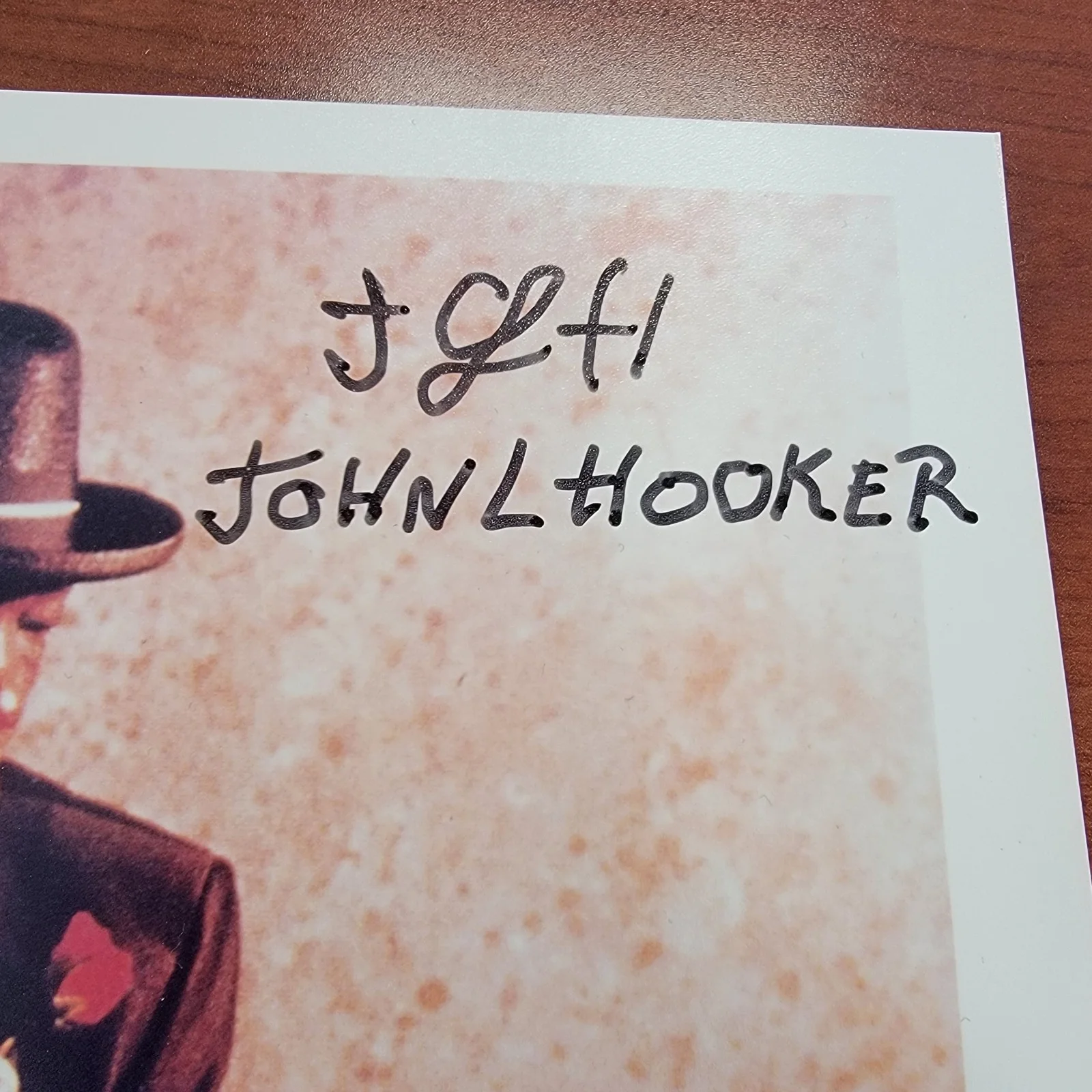 John Lee Hooker Signed Photograph Autographed Sketch Blues Guitar, image 3