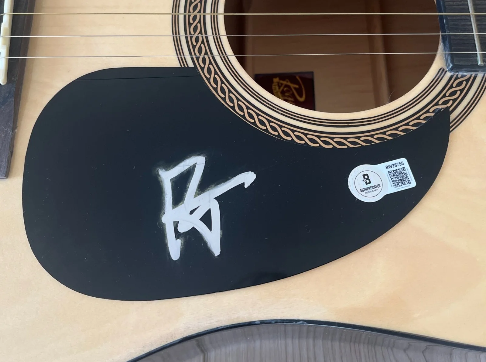 RILEY GREEN SIGNED AUTOGRAPH 41" F/S ACOUSTIC GUITAR w/EXACT PROOF & BECKETT COA, изображение 5