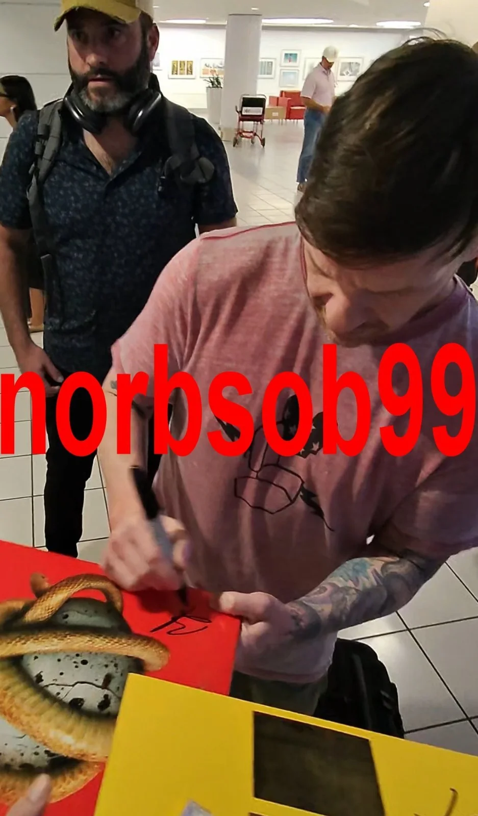 SHINEDOWN BRENT SMITH +3 SIGNED THREAT TO SURVIVAL VINYL RECORD w/EXACT PROOF, image 3