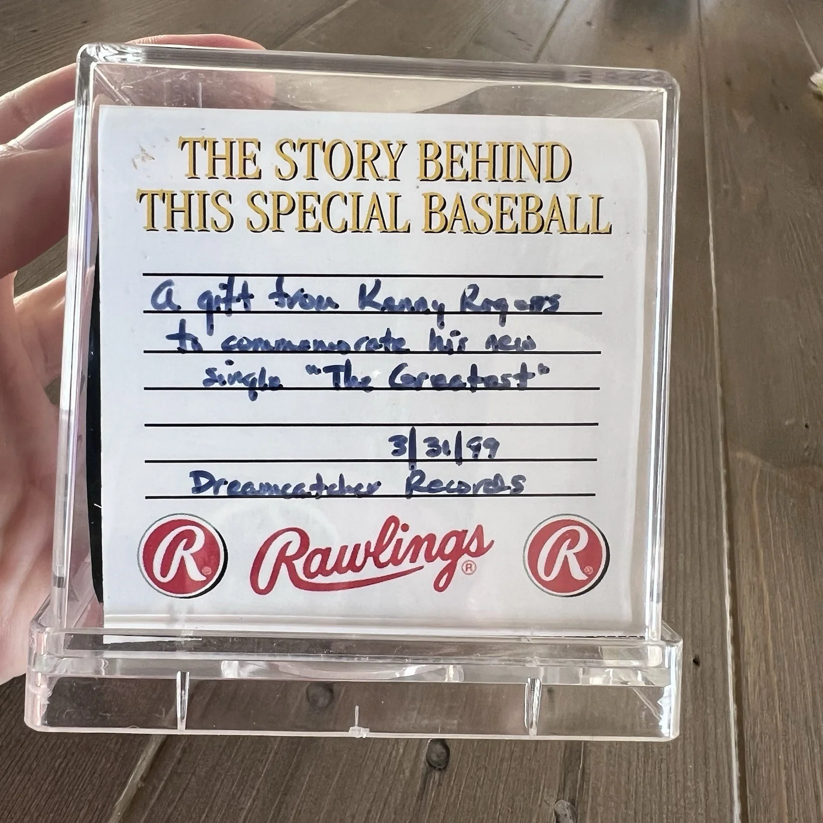 KENNY ROGERS Country Music Artist Autographed Baseball 1999 “The Greatest”, изображение 4