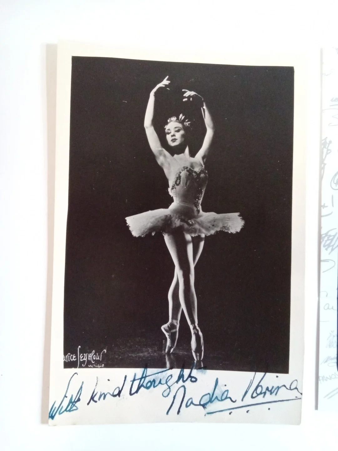 Nadia Nerina Royal Ballet Prima Ballerina Signed 3.25x5 Photo JSA, изображение 2