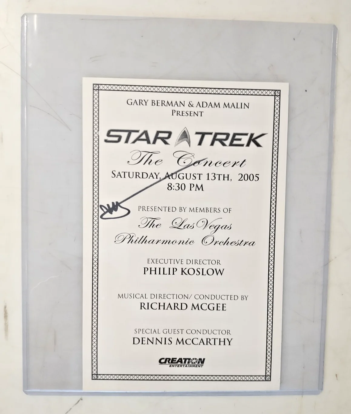 Denis McCarthy — Dennis McCarthy Star Trek Autograped Music Signed Concert Program Convention COA, image 4