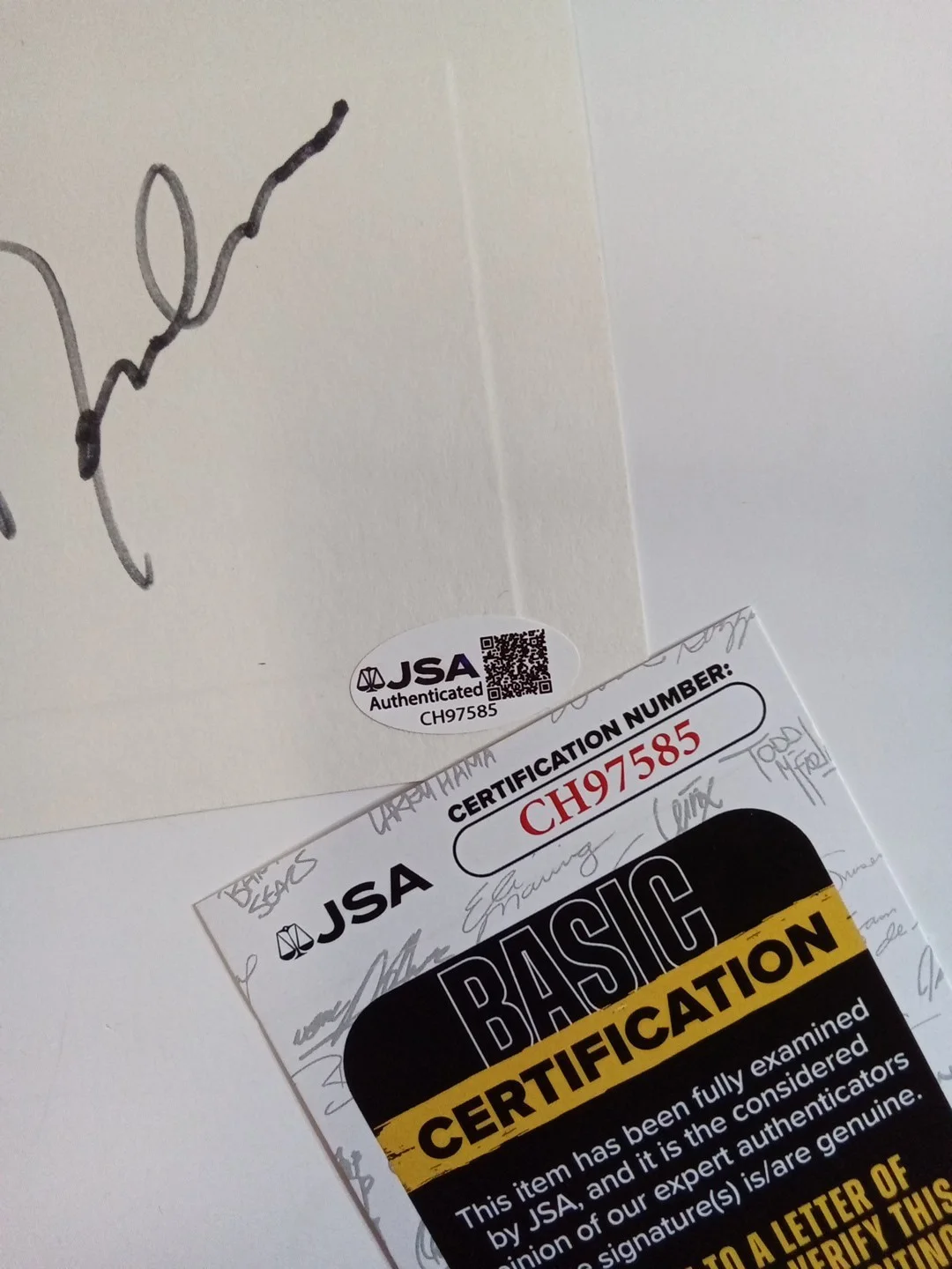 Troy Donahue A Summer Place Actor Signed White Card JSA, image 3