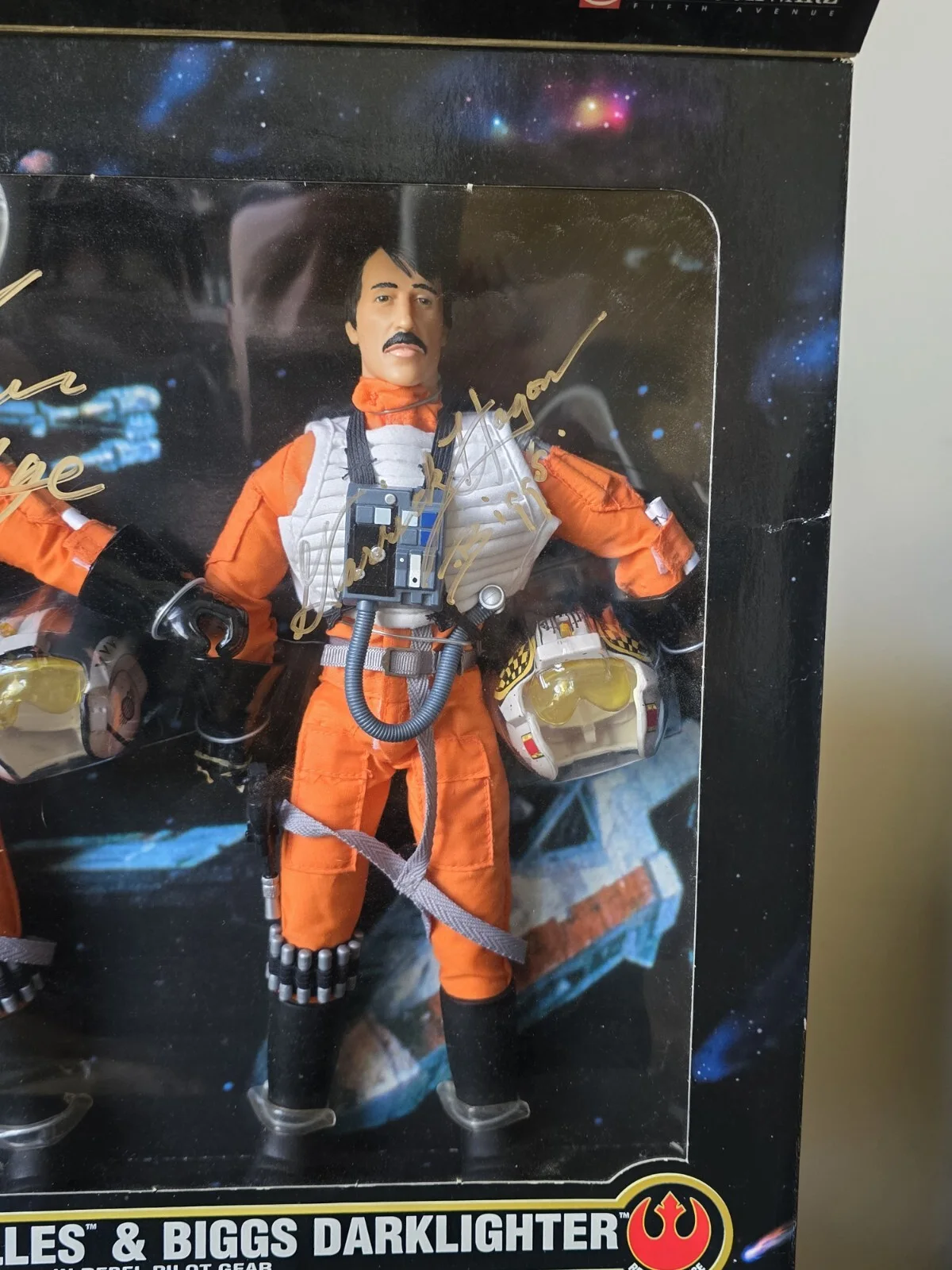 Garrick Hagon, Dennis Lawson — 1998 Kenner Star Wars FAO Schwartz Wedge & Biggs Signed By Hagon & Lawson, изображение 5