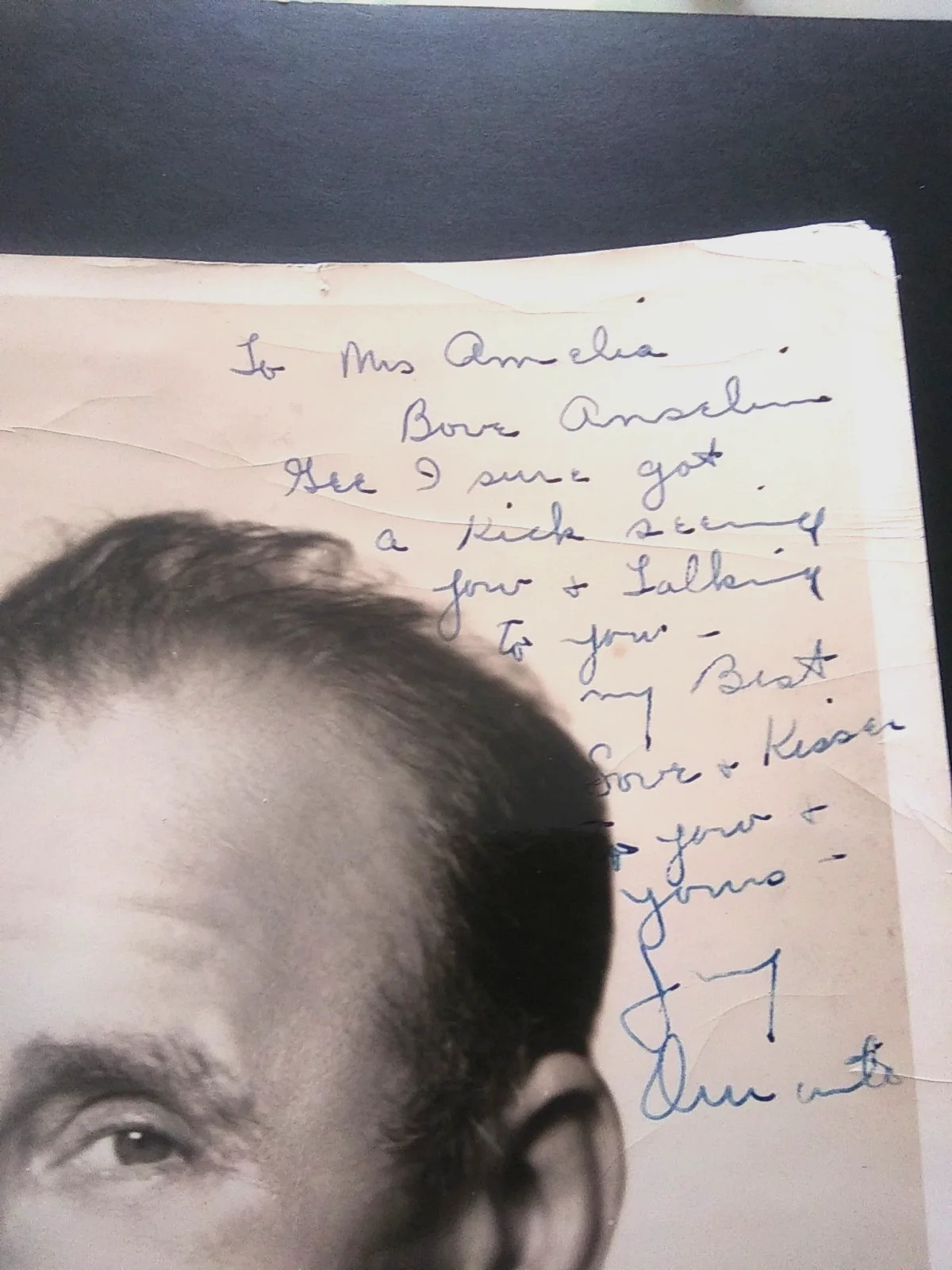 JIMMY DURANTE — Vintage Jimmy Durante HAND Signed Photo 8" x 10", With a Personal message, изображение 3