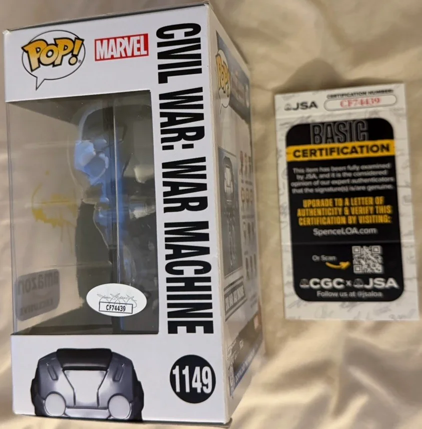 Dorian Harewood — Dorian Harewood Signed Iron Man War Machine Funko Pop #1149 Marvel w/ JSA COA, image 3