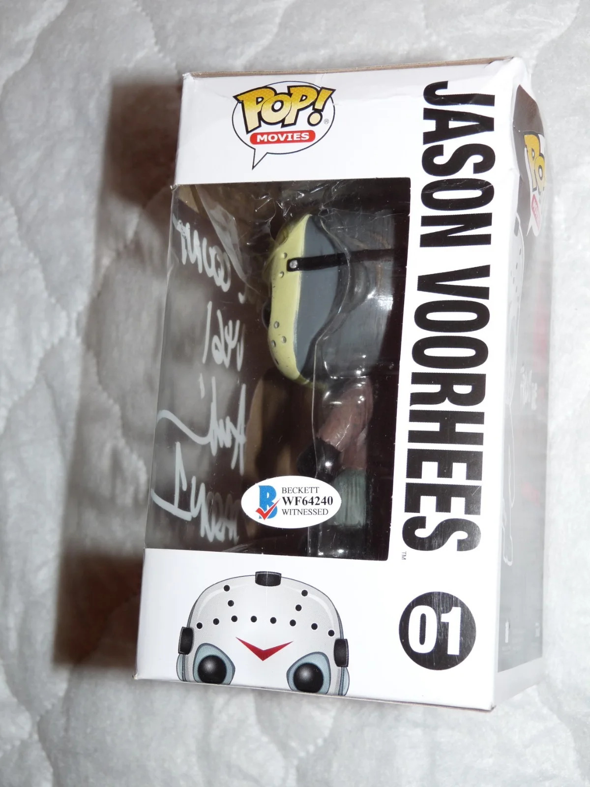 Ari Lehman — Ari Lehman auto signed Jason Voorhees Funko Pop #01 Beckett horror Inscr. Body #, изображение 4