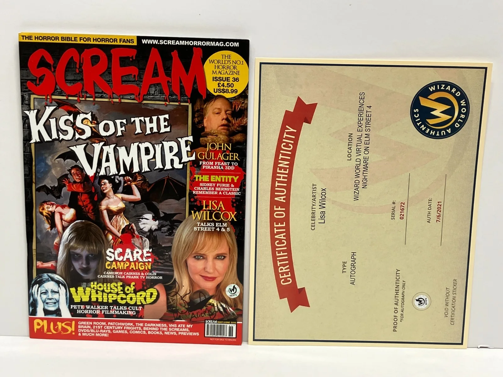Lisa Wilcox — SCREAM Magazine A Nightmare on Elm Street Signed by Lisa Wilcox with COA