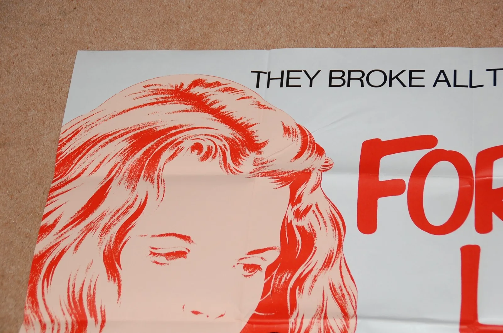 FORBIDDEN LOVE (aka CHANGE OF SEX) (1977) - ORIG. UK QUAD POSTER - EX. COND., изображение 2