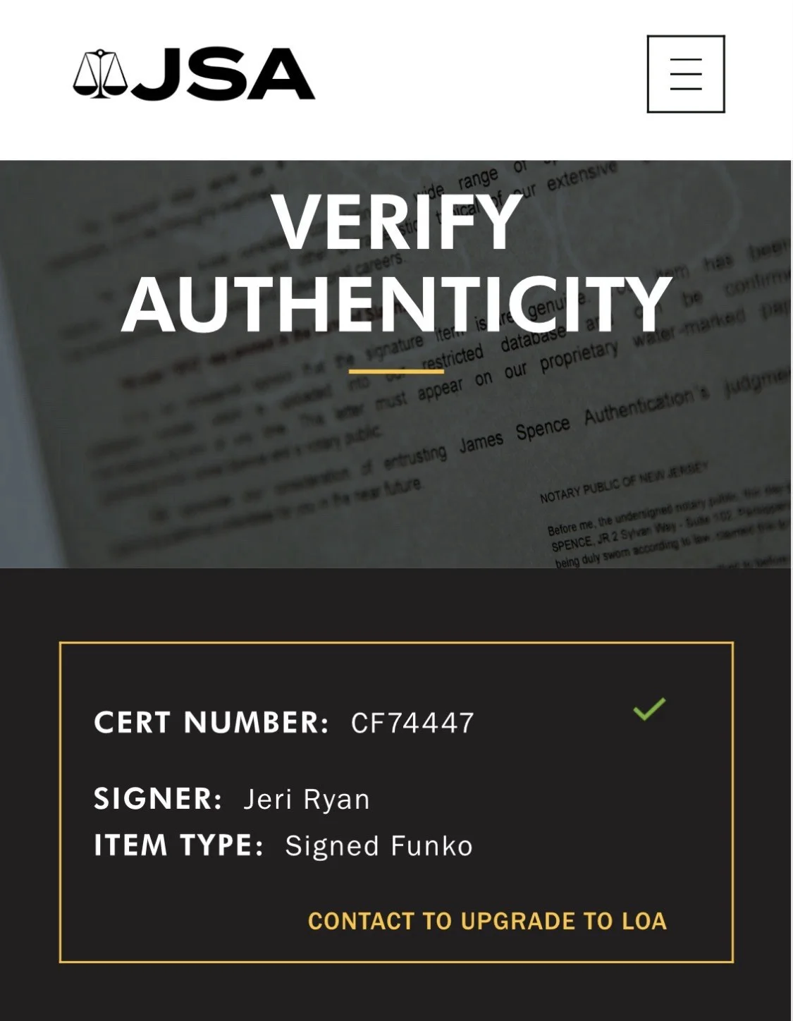 Jeri Ryan — Jeri Ryan Signed Star Trek Seven of Nine Funko Pop #1634 Autograph w/ JSA COA, изображение 4