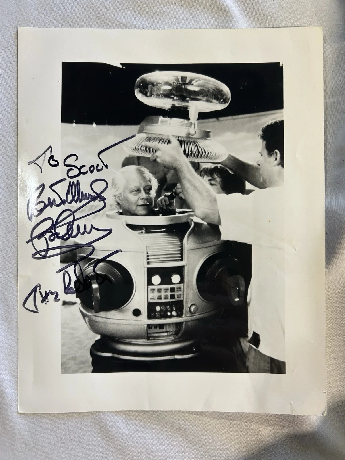 Bob May — BOB MAY SIGNED AUTOGRAPHED 8x10 PHOTO THE ROBOT LOST IN SPACE RARE