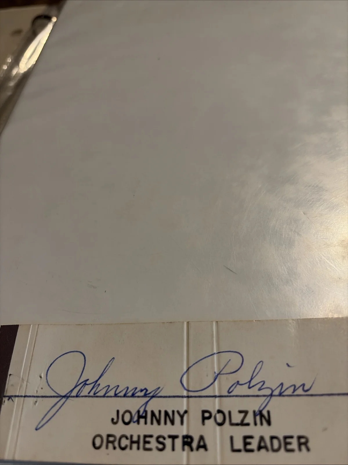Johnny Polzin St. Louis Orchestra Leader Autographed Matchbook Deceased 2006, image 2