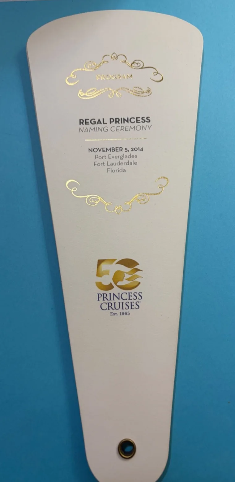 The Love Boat cast - Regal Princess Naming Ceremony Program / Fan - 2014, image 2