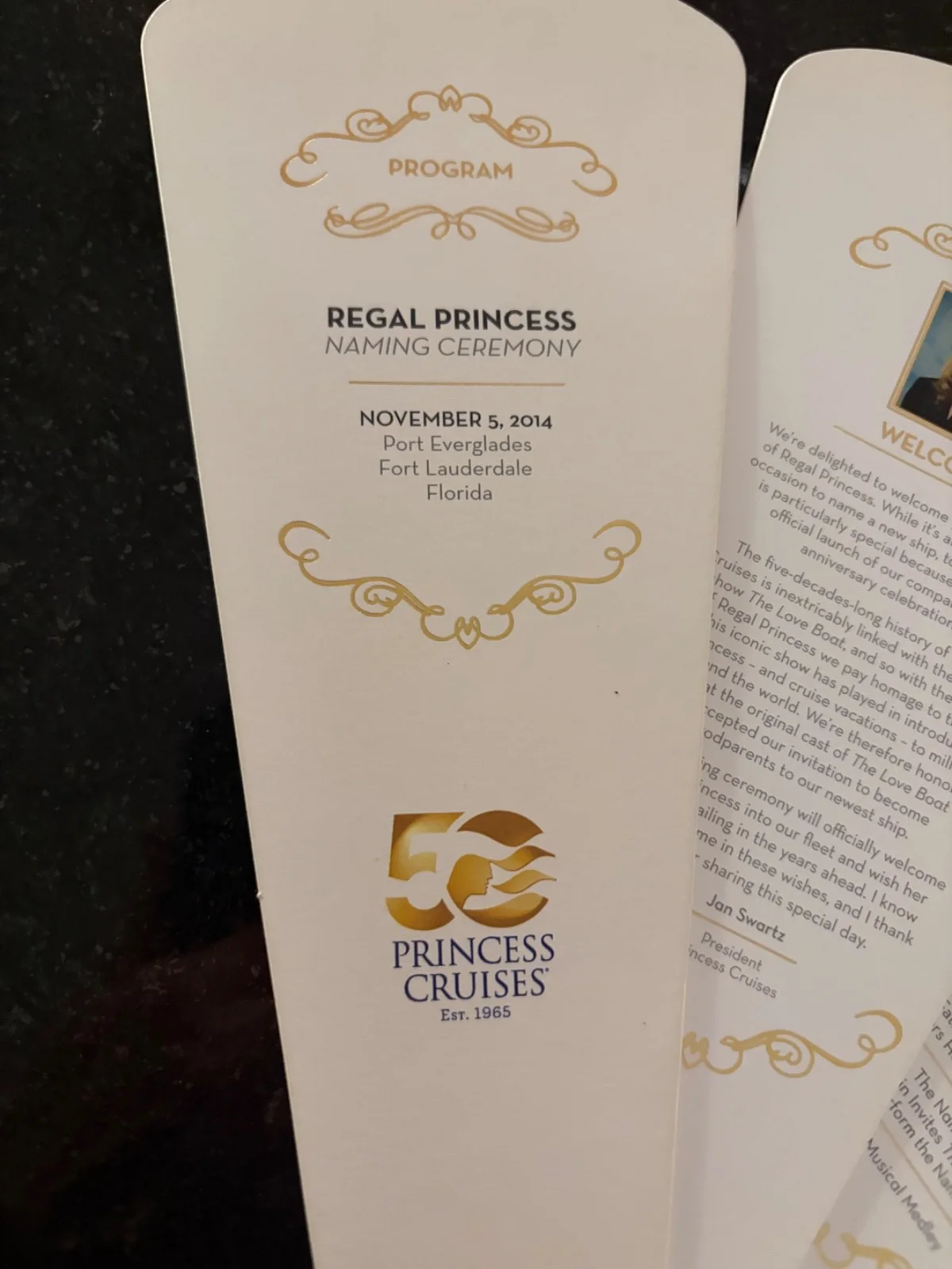 The Love Boat cast - Regal Princess Naming Ceremony Program / Fan - 2014, image 4