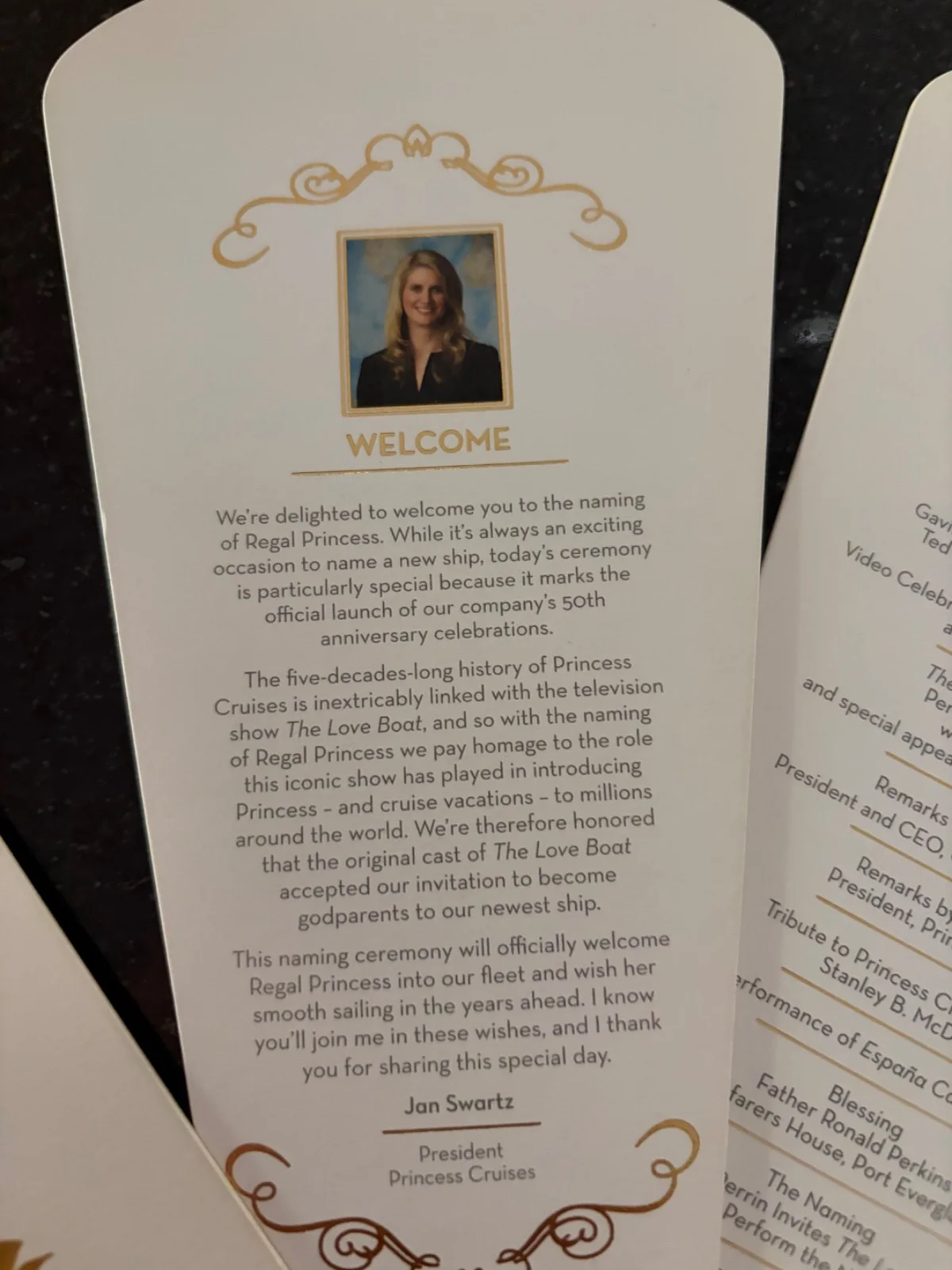 The Love Boat cast - Regal Princess Naming Ceremony Program / Fan - 2014, image 5