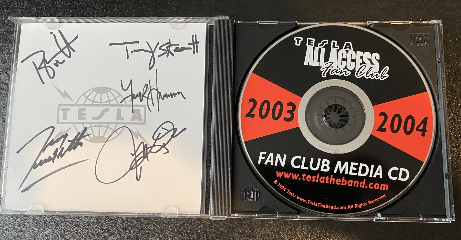 RARE Tesla Fan Club CD and Signed Case, image 2