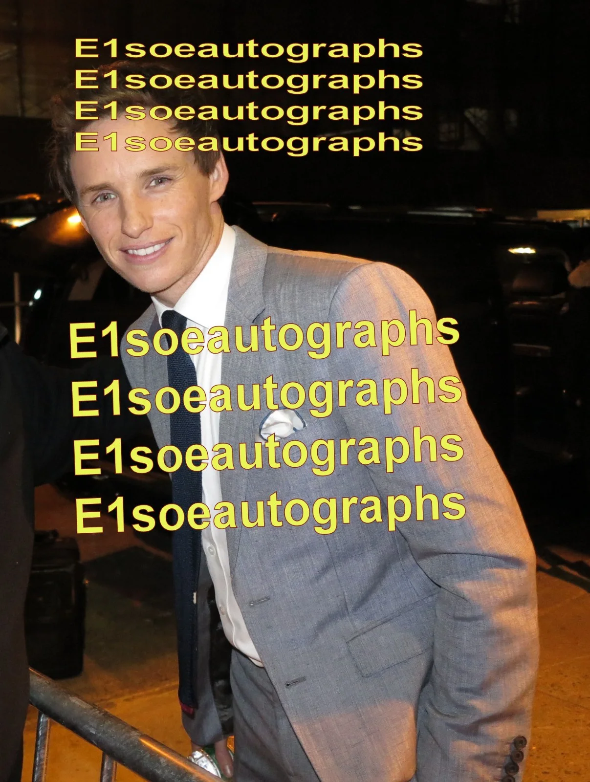 Eddie Redmayne — Felicity Jones & Eddie Redmayne signed Theory of Everything 8x10 photo. Proof, image 4