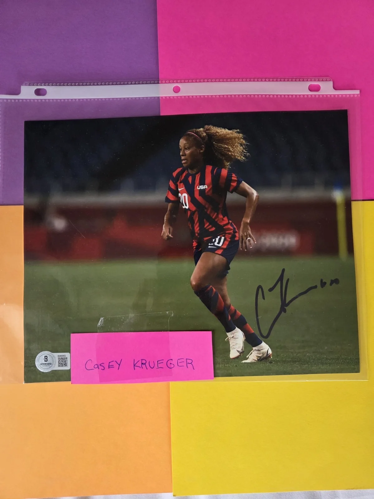 CASEY KRUEGER SIGNED 8×10 PHOTO WITH BSA CERTIFIED SIGNTURE.COME C., изображение 3