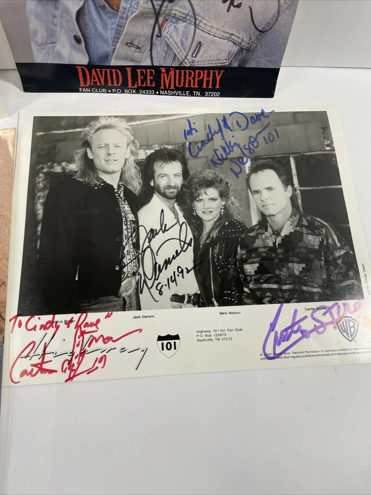 90s Country Stars Trisha Yearwood, David Lee Murphy, Highway 101 Autograph Pics, изображение 5