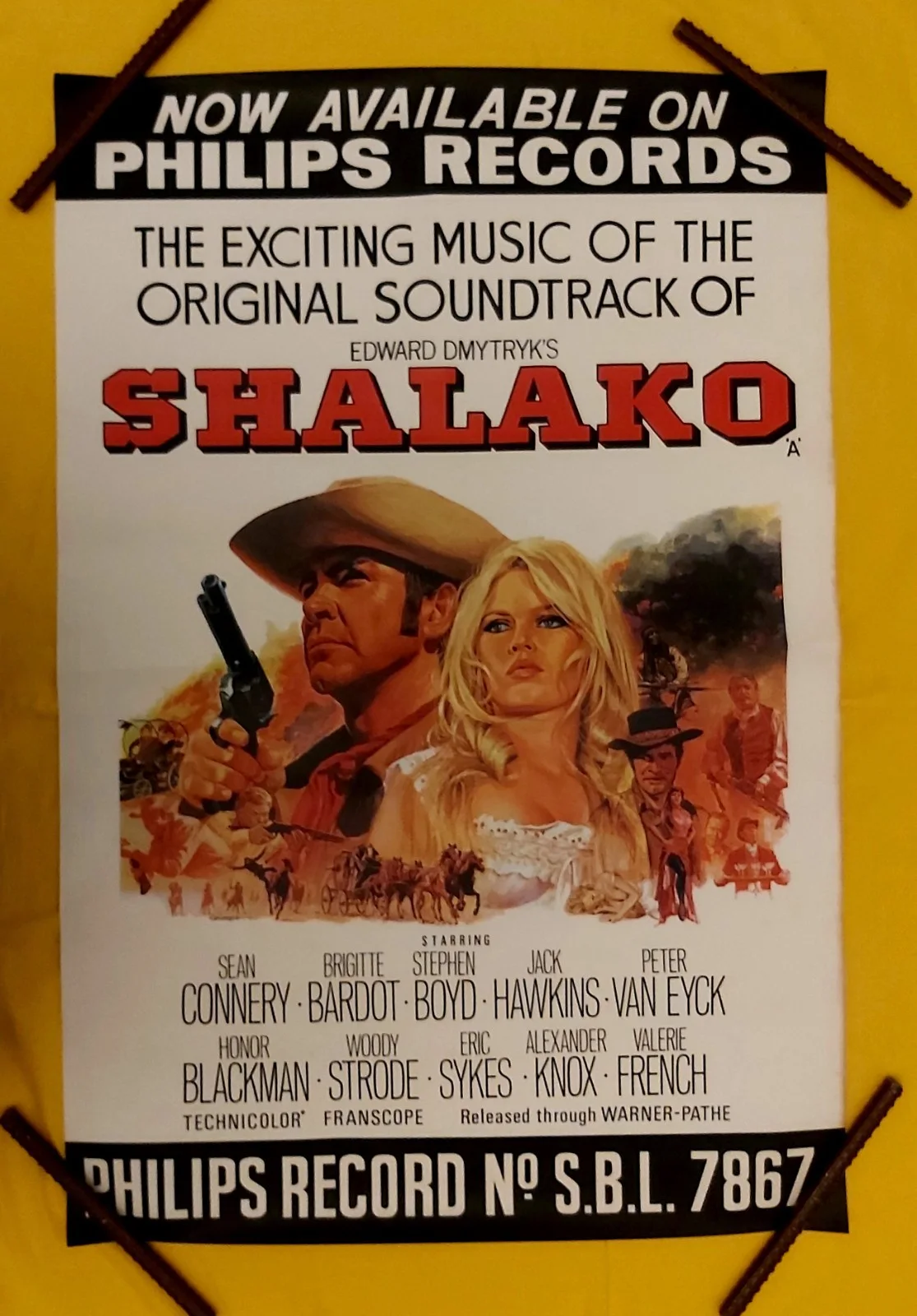 SHALAKO X 3 1968 SEAN CONNERY ORIGINAL DOUBLE CROWN POSTERS 20 X 30 '', изображение 3