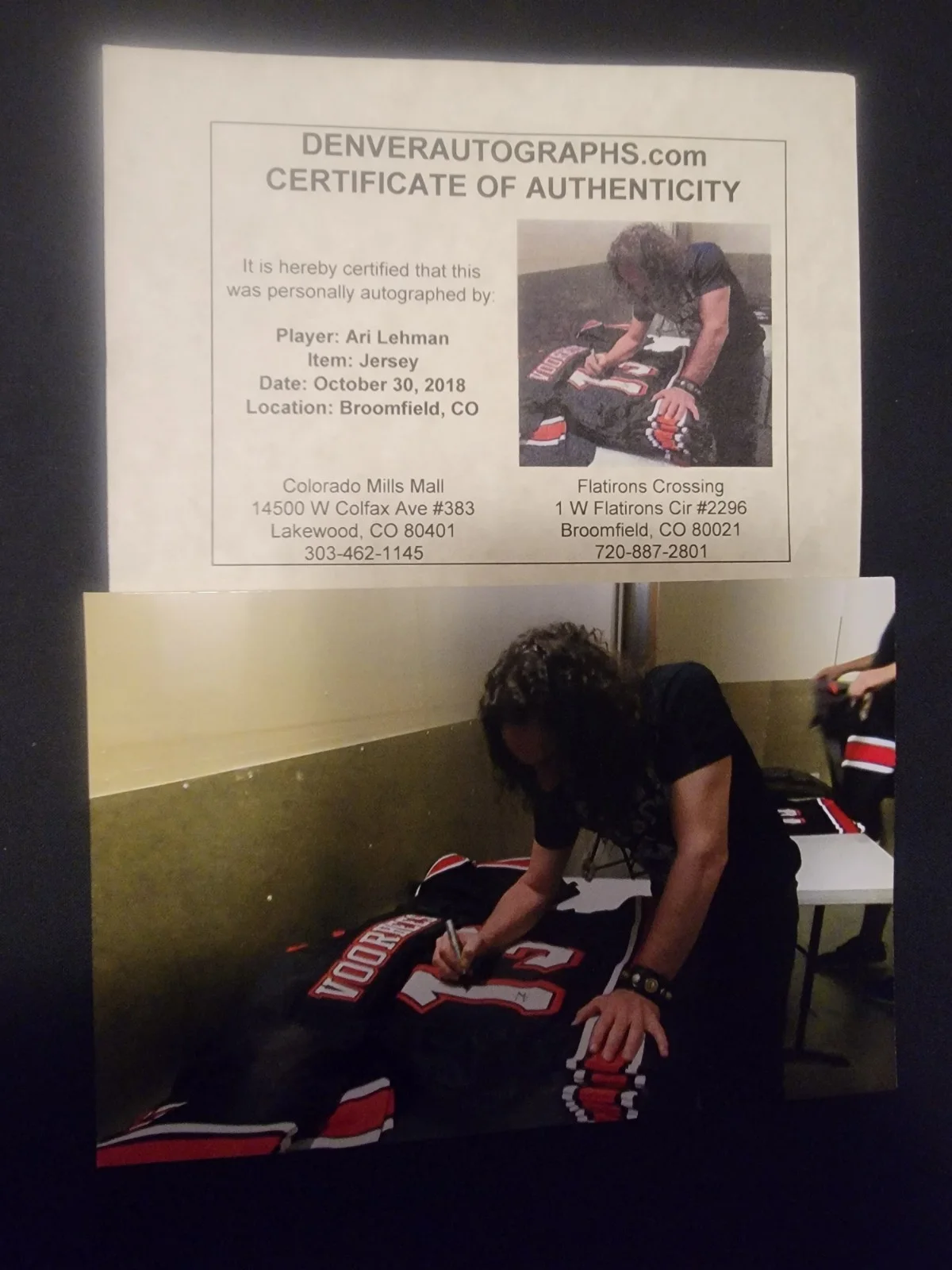Ari — ari lehman signed jason voorhees jersey friday the 13th beckett, image 4