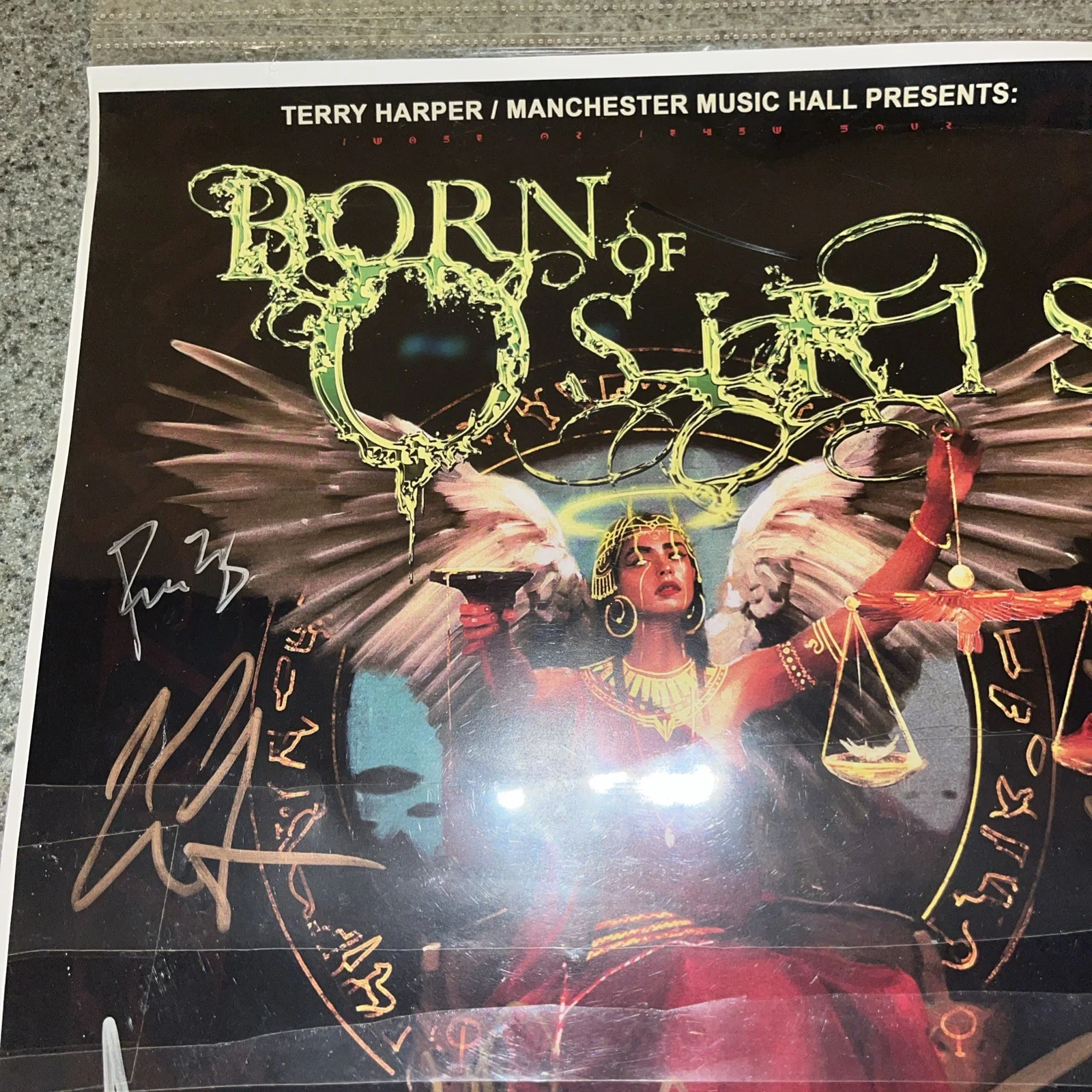 ❤️BORN OF OSIRIS AUTOGRAPHED BAND POSTER ORIGINAL 2022 CAMERON LOSCH, image 2