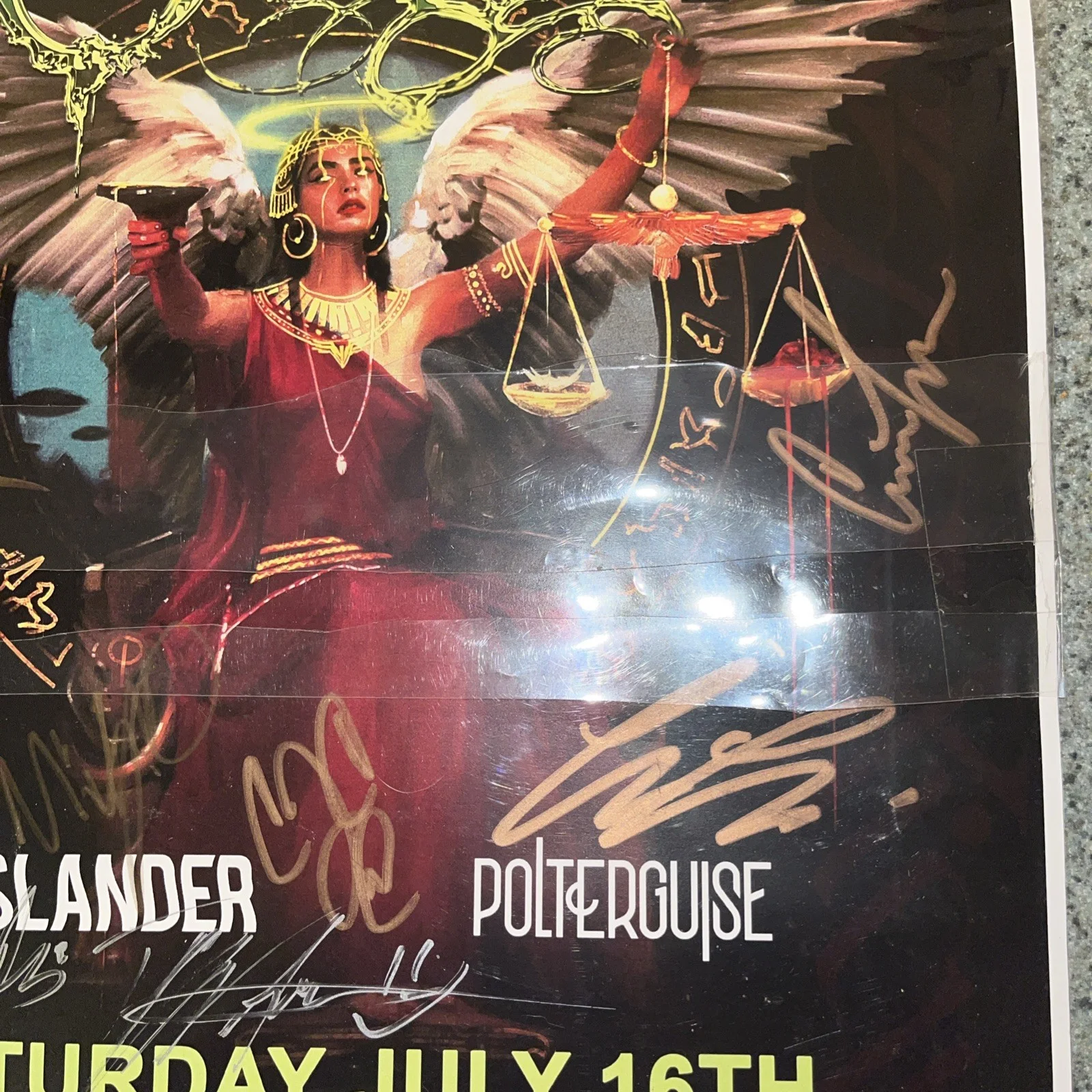 ❤️BORN OF OSIRIS AUTOGRAPHED BAND POSTER ORIGINAL 2022 CAMERON LOSCH, image 3