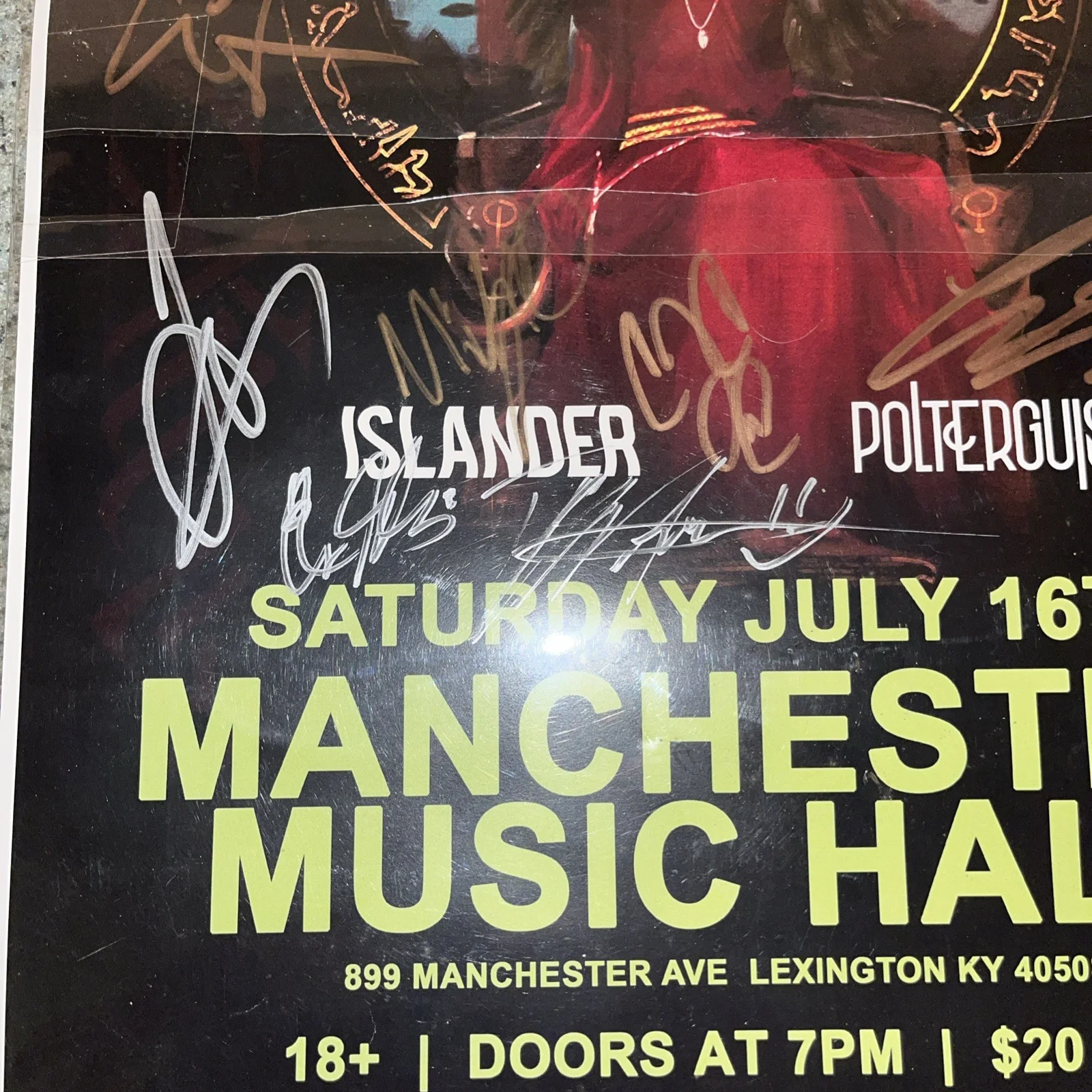 ❤️BORN OF OSIRIS AUTOGRAPHED BAND POSTER ORIGINAL 2022 CAMERON LOSCH, image 4