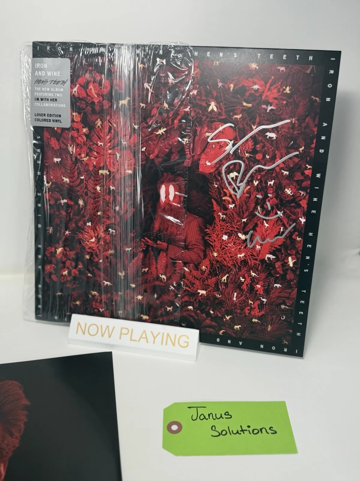 Iron and Wine Hen’s Teeth AUTOGRAPHED Vinyl White Marble LP 2026 SIGNED Sam Beam, изображение 2