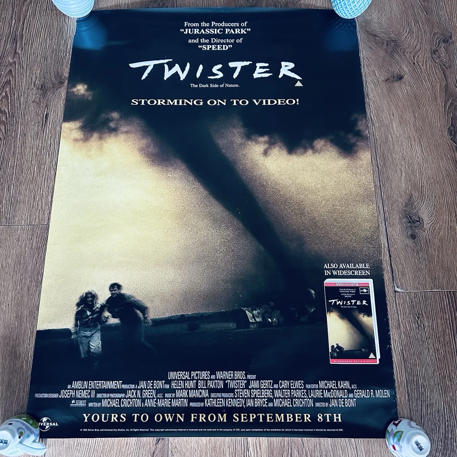 Twister Movie Poster 1996 Original UK Video Promo 84x60cm Bill Paxton Helen Hunt, изображение 4