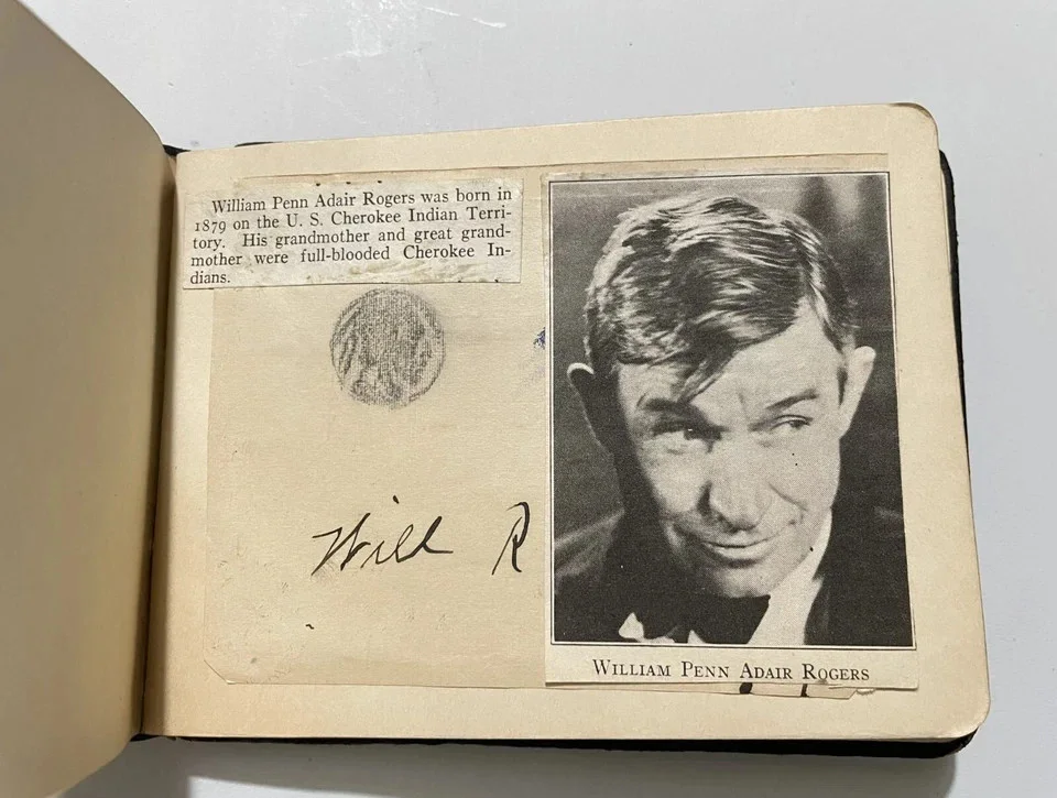 Will Rogers — Vintage 1920's Autograph Album - Sketches, Poems, Quotes, Stamps, Will Rogers, изображение 2