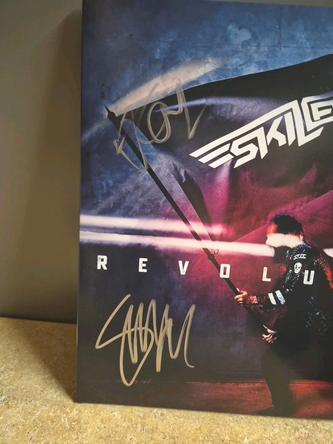 Skillet Band Musicians Signed Revolution VINYL Record New, image 3