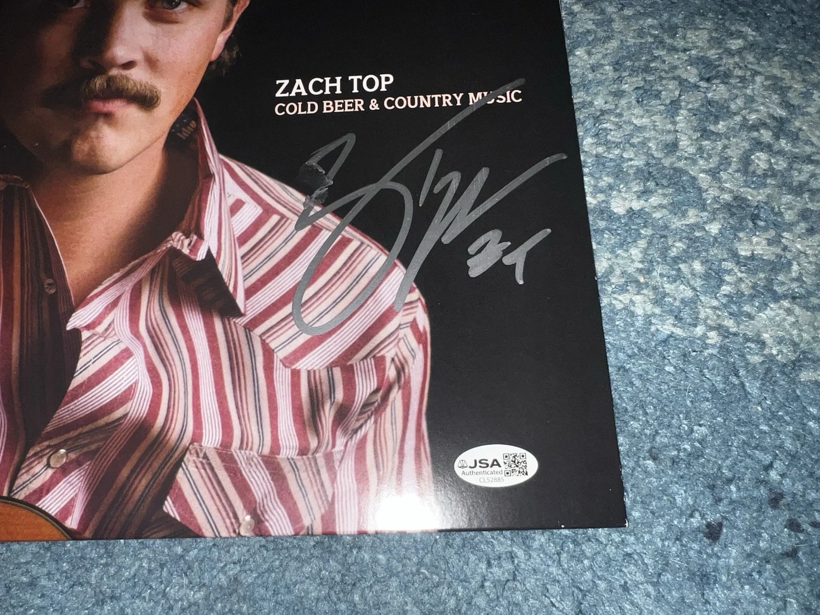 Zach Top Signed Cold Beer & Country Music Album Vinyl County Music JSA Auth, изображение 2