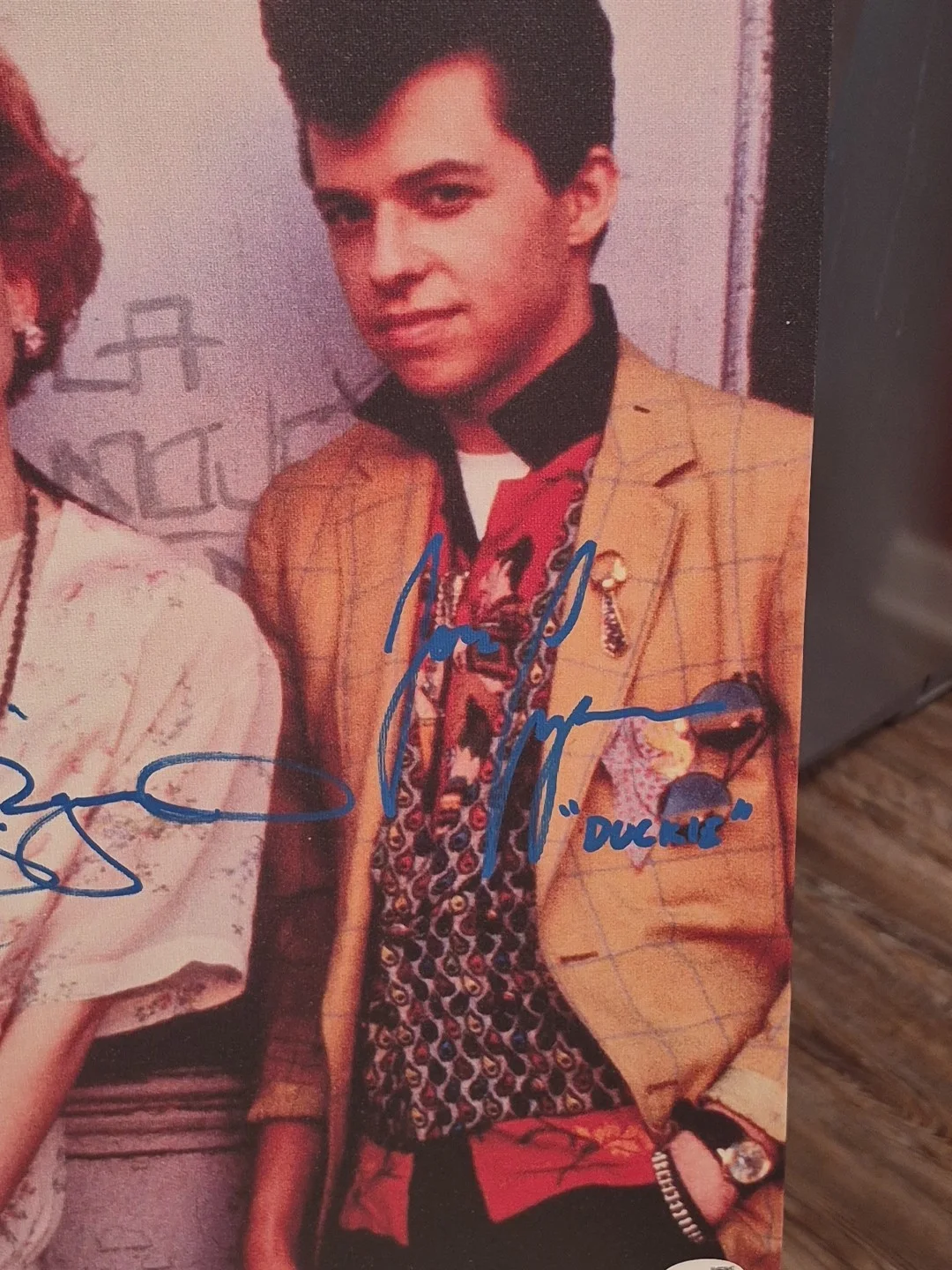 Molly Ringwald, Jon Cryer, Andrew McCarthy — Molly Ringwald Jon Cryer Pretty In Pink Movie signed 16x20 Canvas JSA CI00439, image 3