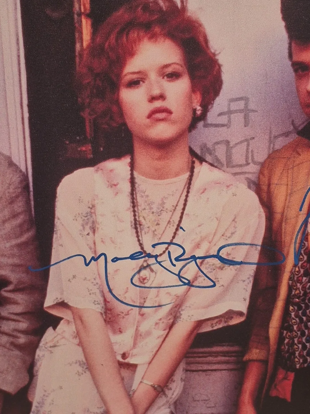 Molly Ringwald, Jon Cryer, Andrew McCarthy — Molly Ringwald Jon Cryer Pretty In Pink Movie signed 16x20 Canvas JSA CI00439, image 4