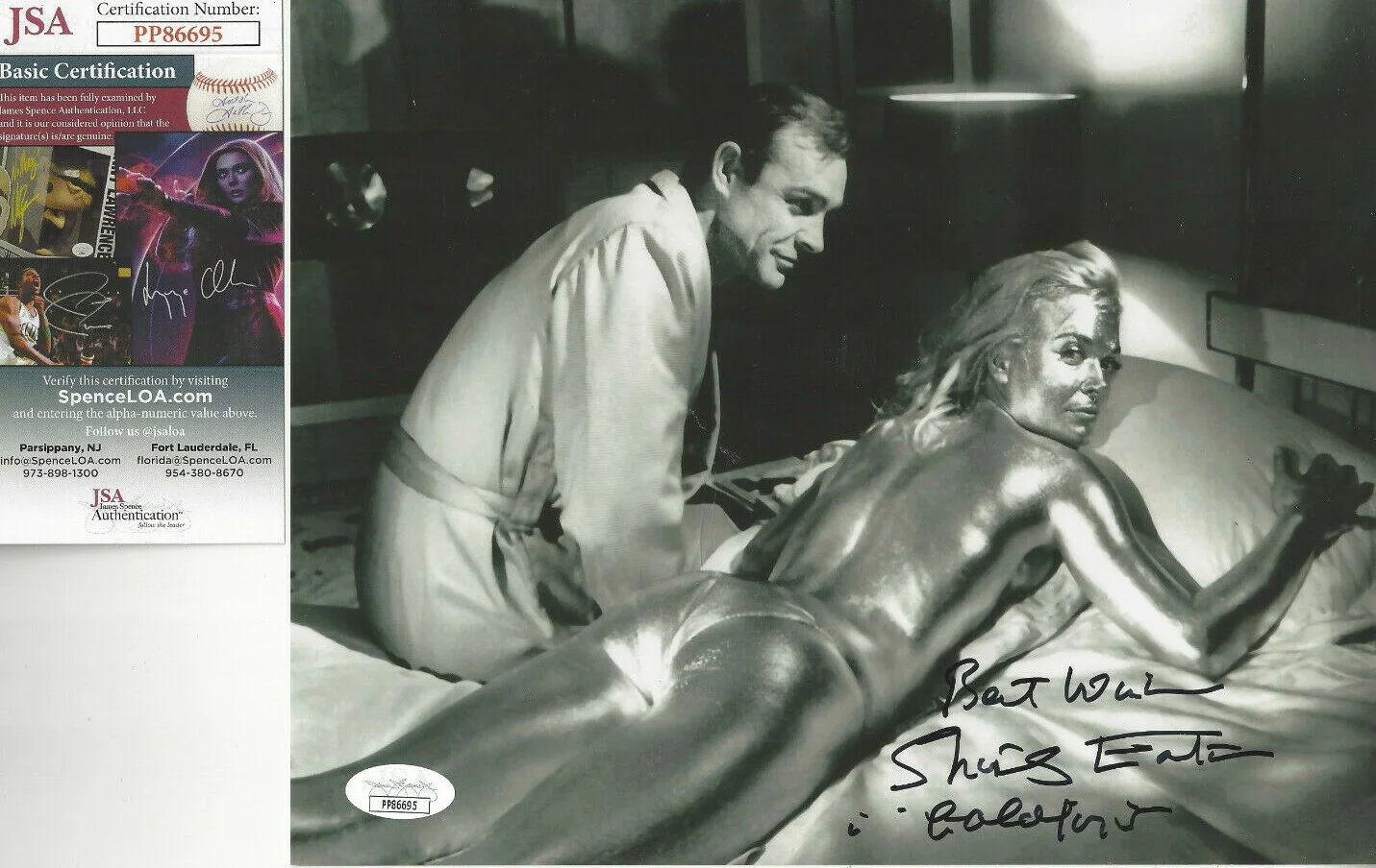 Shirley Eaton — James Bond Goldfinger Shirley Eaton autographed 8x10 hot photo JSA Certified