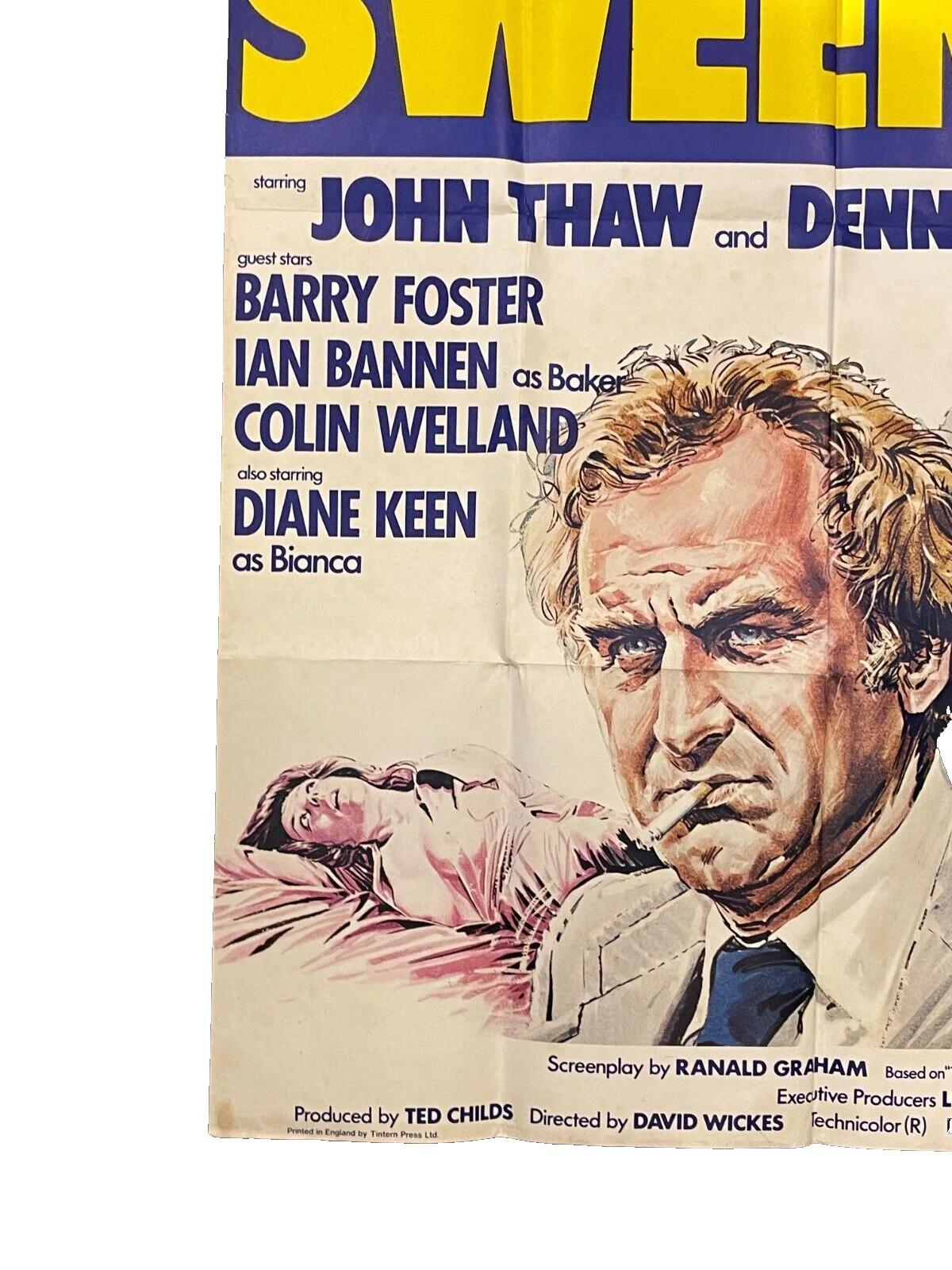 The Sweeney Film Poster, 1977 Original UK Quad Cinema Poster,, изображение 4
